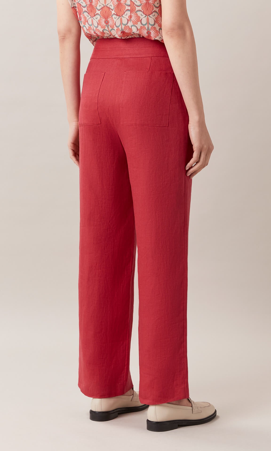 Womens Work Pants Red High Waisted Wide Leg Pants Womens Trousers – Anna  Thomas