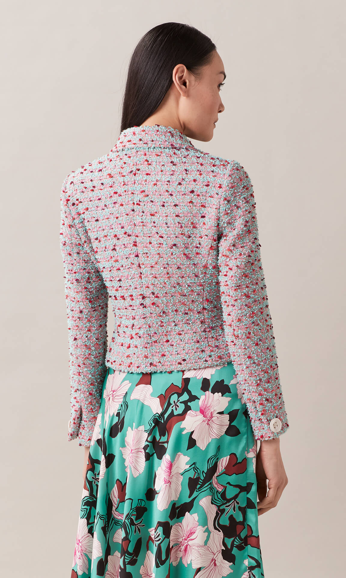 Aqua tweed jacket sale