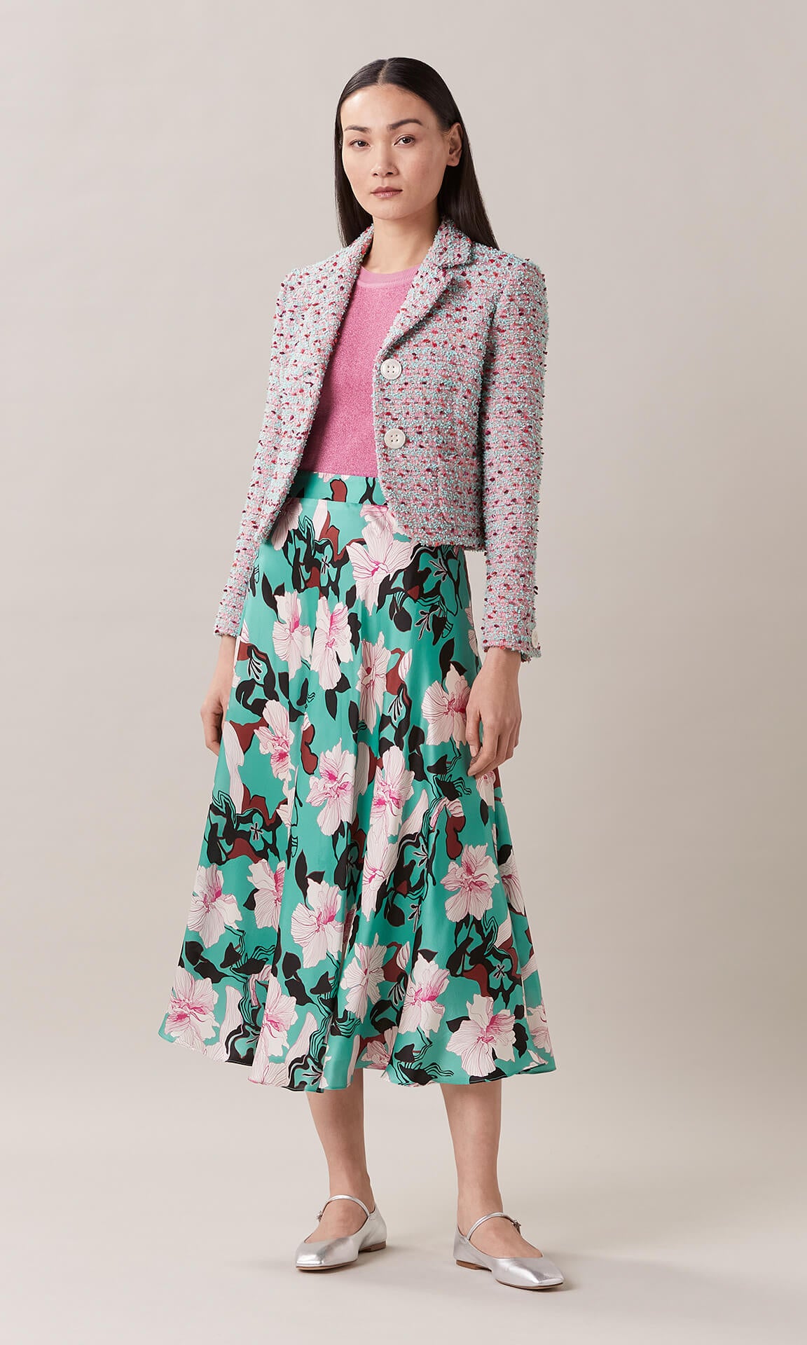 Midi Skirts Work Skirts Silk Skirt Blue Satin Midi Skirt