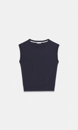Piemonte Slouchy Vest Navy