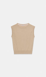 Piemonte Slouchy Vest Taupe