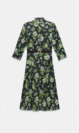 Aleria Shirt Dress Blk/Green