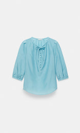 Anvers 3/4 Sleeve Blouse Aqua