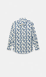 Aria Shirt Blue /Ivory