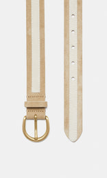 Barbera Suede Belt 30mm Rock/Frost