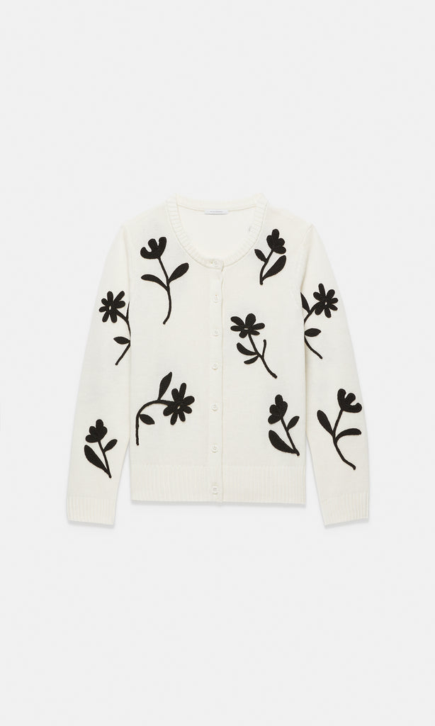 Bosco Cardigan Ivory/Blk