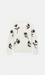 Bosco Cardigan Ivory/Blk