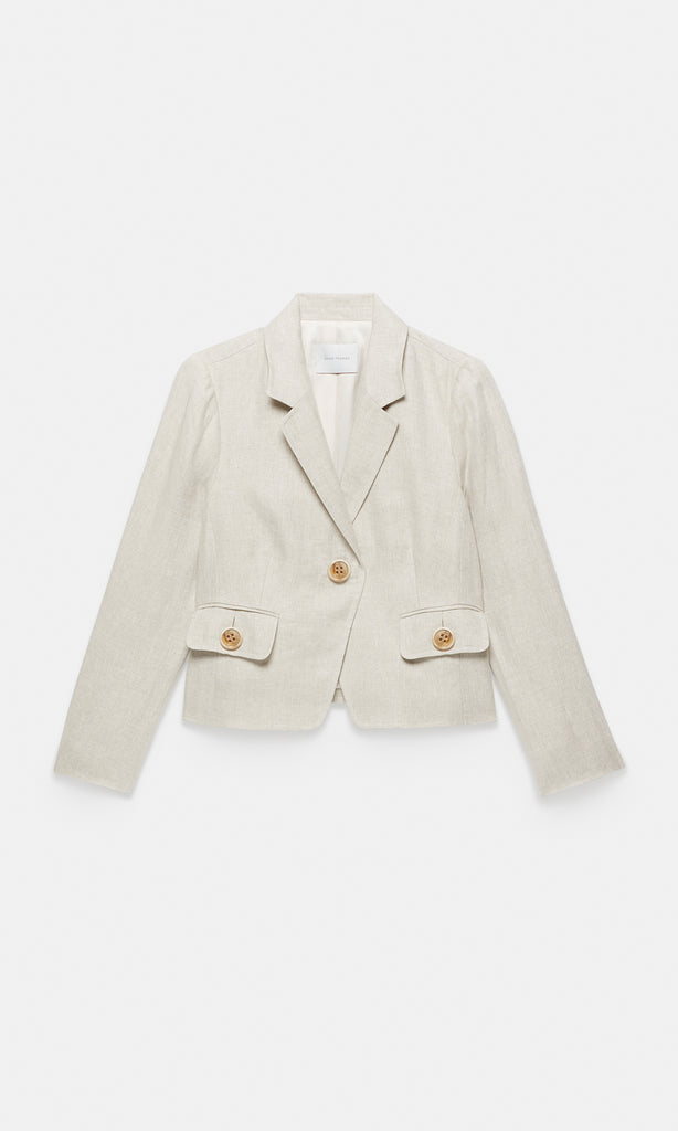 Carnaby Single Button Blazer Oatmeal