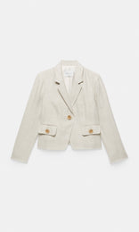 Carnaby Single Button Blazer Oatmeal