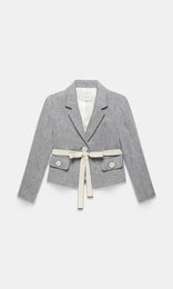 Chatelet Single Button Jacket Ink/White
