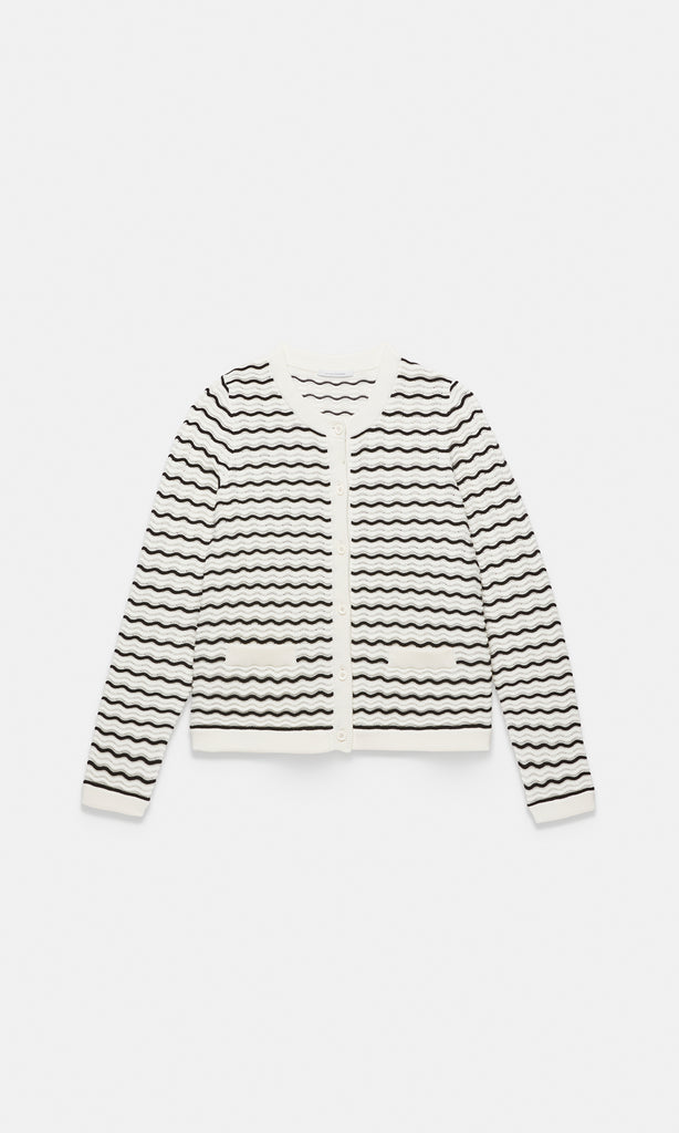 Dolce Cardigan Ivory/Navy