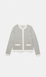 Dolce Cardigan Ivory/Navy