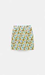 Fiori Skirt Pistachio / Aqua
