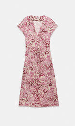 Giulia Twist Front Dress Antique Rose