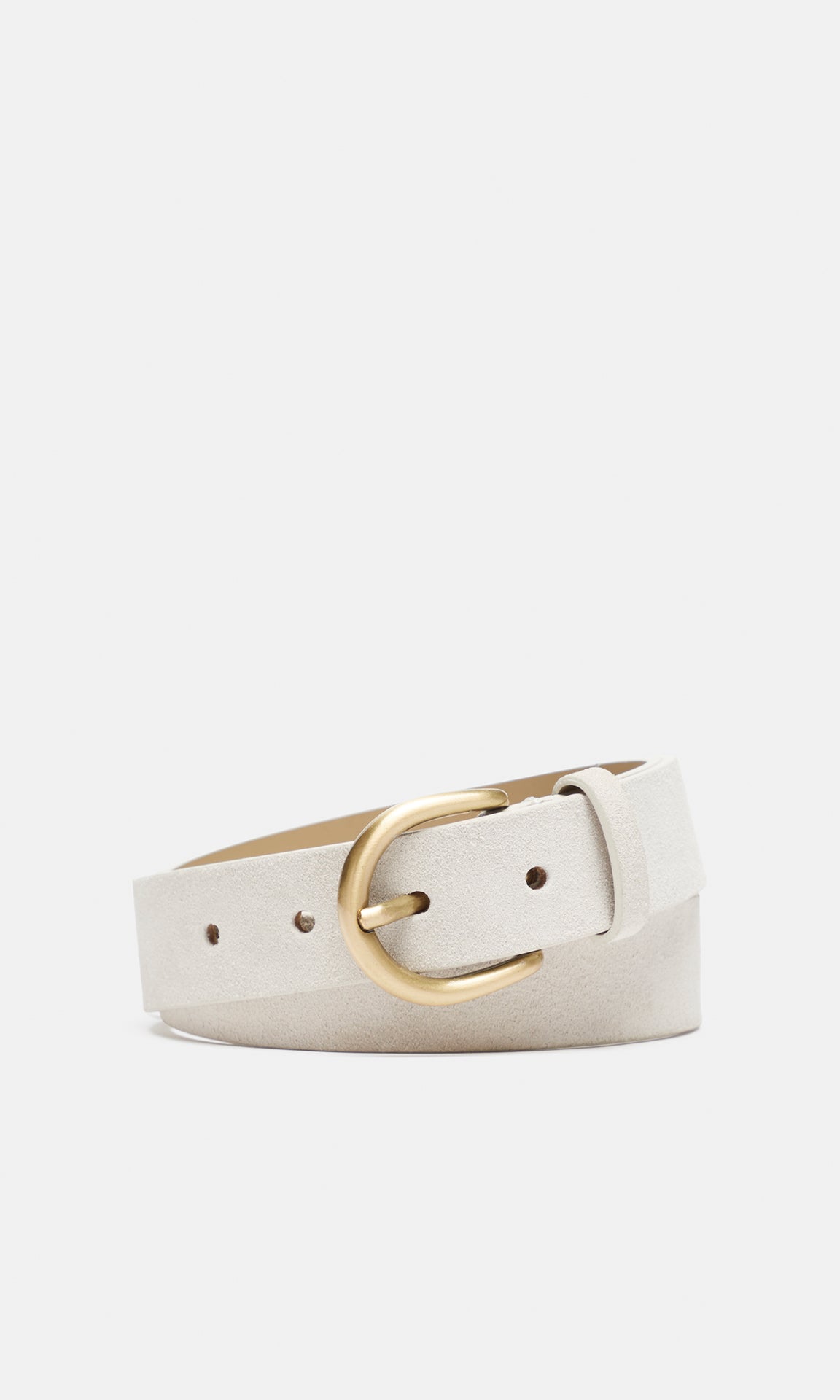 Breve Suede Belt 30mm White