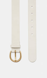 Breve Suede Belt 30mm White