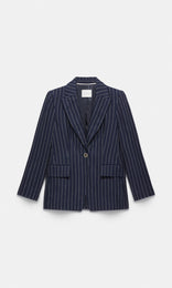 Jermyn Pinstripe Blazer Navy