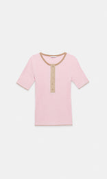 Piemonte Henley Soft Pink/Taupe