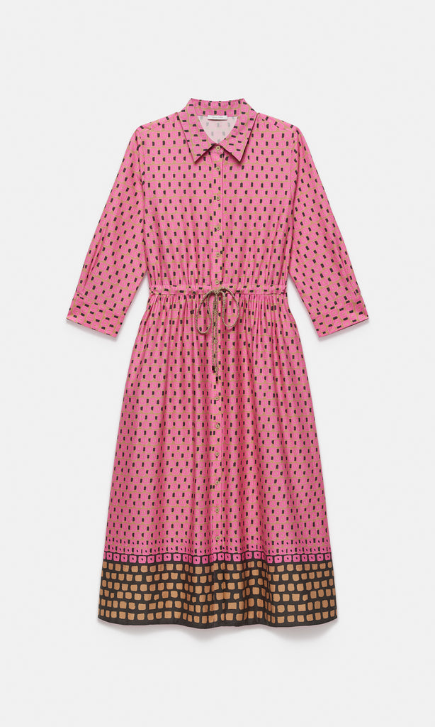 Portofino Midi Dress Pink/Black