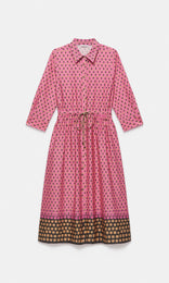 Portofino Midi Dress Pink/Black