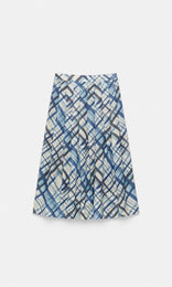 Quadri Skirt Ink/White