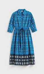 Modena Button Front Dress Indigo