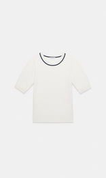 Rapallo S/Sleeve Crew Ivory /Navy