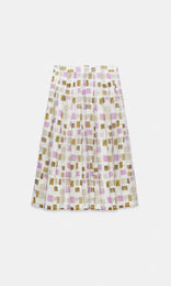 Riviera Midi Skirt Ecru/Rose