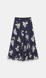 Salina Midi Skirt Navy/Creme