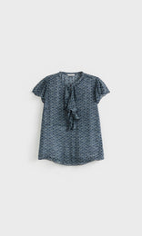Inveclyde Ruffle Top Navy