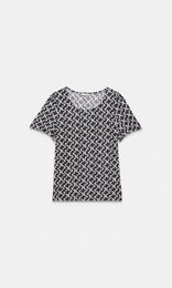 Luna T-shirt Navy/Ecru