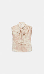 Vence Tie Front Top Antique Rose