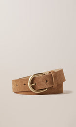 Suede Belt 30mm Cognac