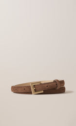 Suede Belt 15mm Chocolate