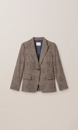 Drummond Plaid Blazer Chocolate