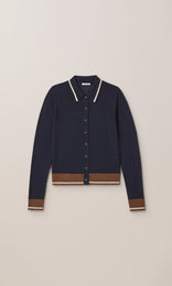 Exeter Collared Cardigan Navy