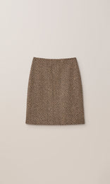 Chevrone Skirt Camel