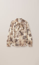 Maisie Tie Blouse Almond