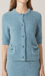 Orla Alpaca Crew Cardigan Teal