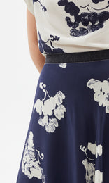 Salina Midi Skirt Navy/Creme