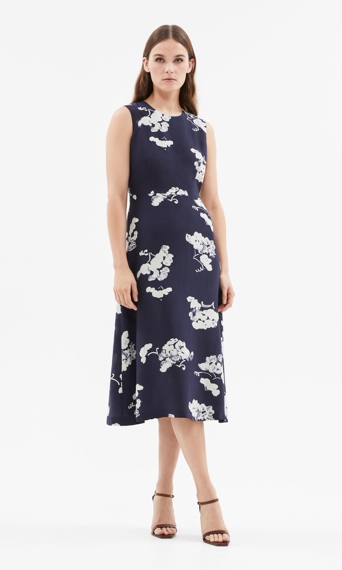 Salina Sleeveless Dress Navy/Creme