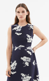 Salina Sleeveless Dress Navy/Creme