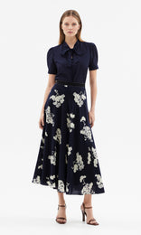 Anvers S/Sleeve Bow Shirt Navy