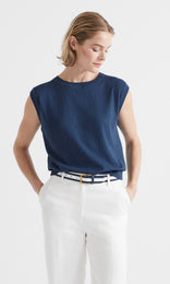 Florent Knit Vest Denim