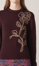 Arabella Floral Applique Knit Aoud