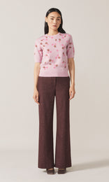 Fisher Floral Jacquard Crew Pink