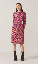 Cadre Shirt Dress Magenta