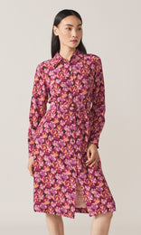 Cadre Shirt Dress Magenta