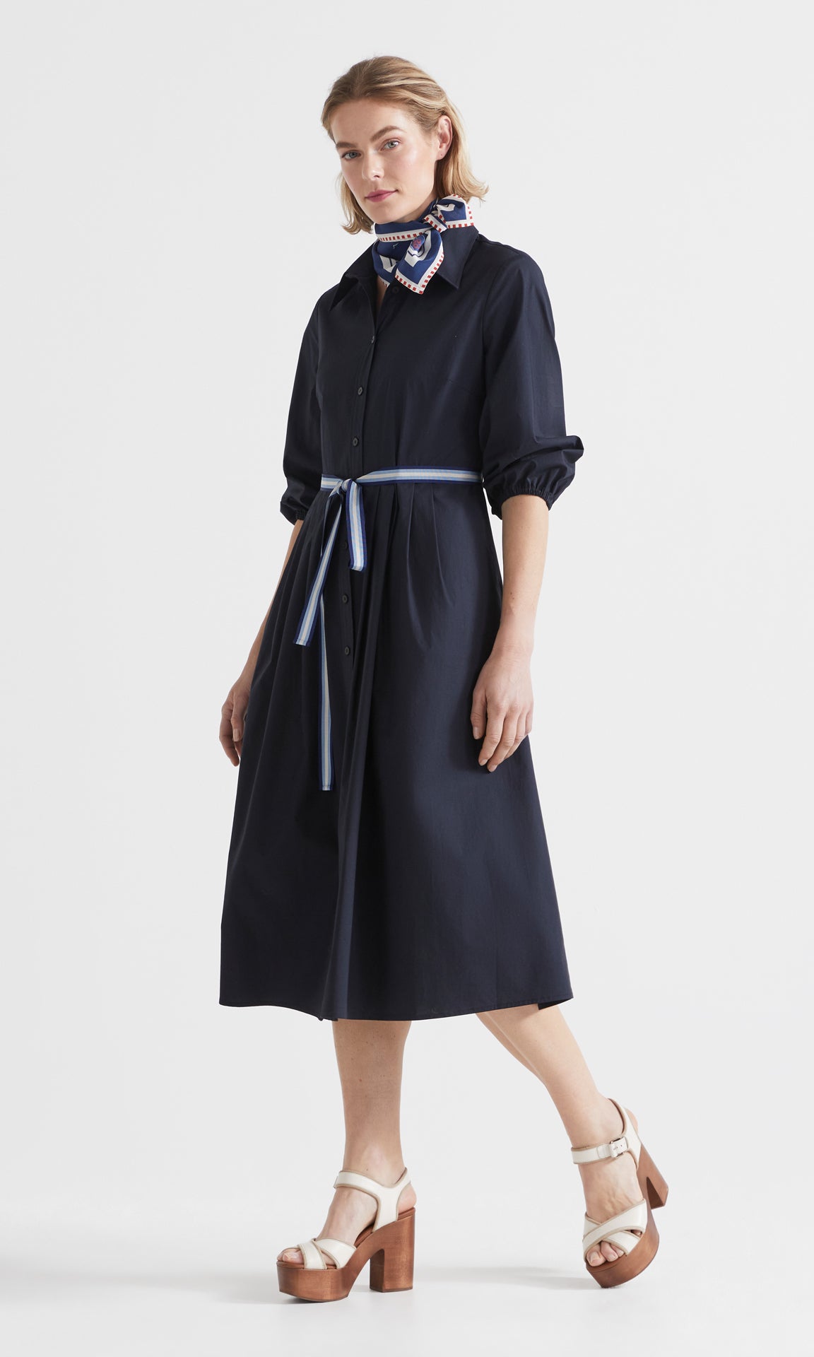 Parigi Shirt Dress Navy