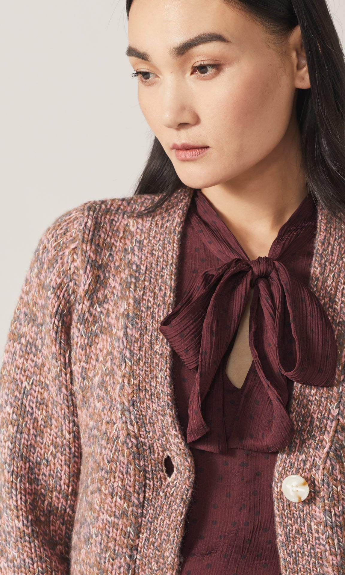 Freya Tie Blouse Plum